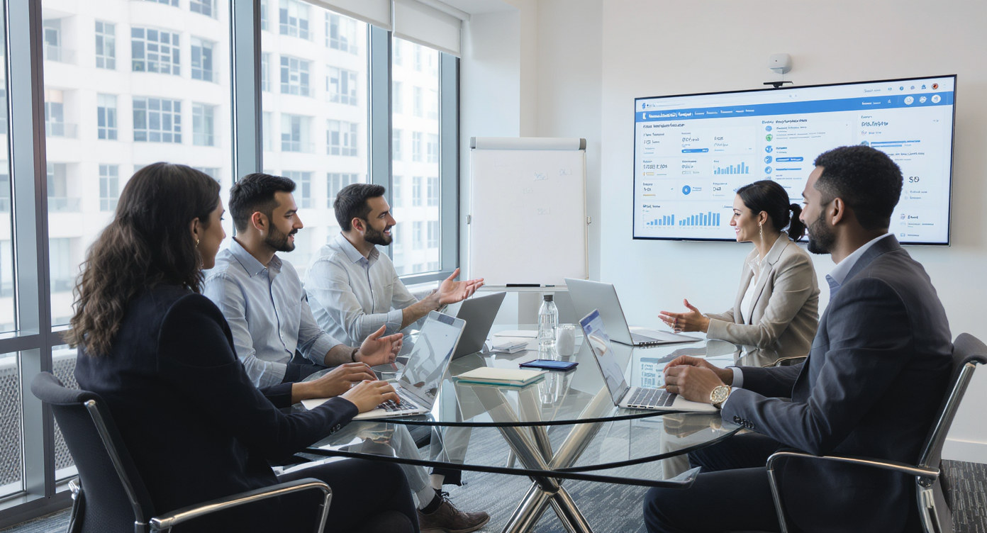Interface de Facebook Business Manager avec graphiques et outils marketing